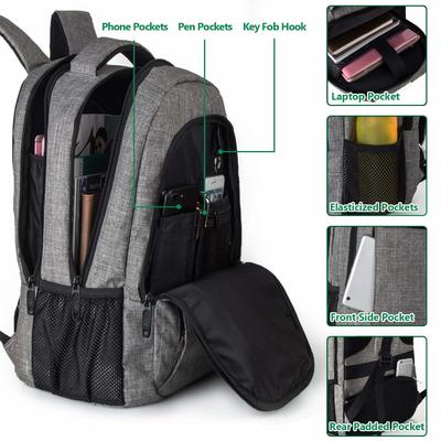 Travel laptop briefcase anti-theft slim USB charging school backpack bag